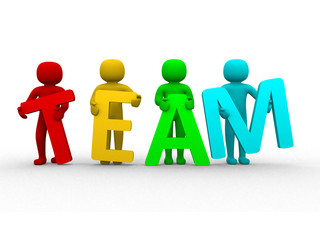 3D person- human character in team