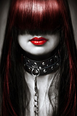 fashion portrait of young beautiful female model.