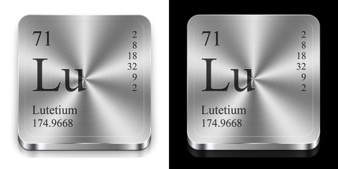 Lutetium, two metal steel web buttons