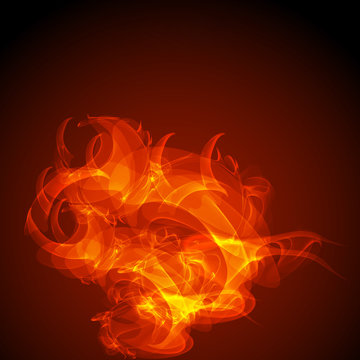 Abstract virtual fire space background