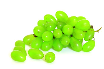Green grapes isolated