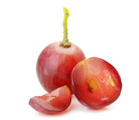 red grapes isolated