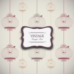 vintage design with birdcages - eps10 © hollymolly