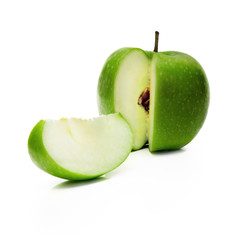 green apple and slice