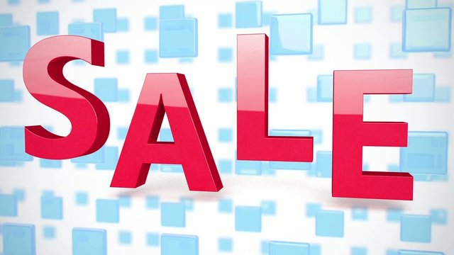 Sale sign on animated background