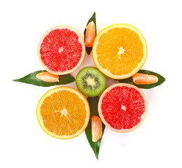 fruity compass isolated on white background