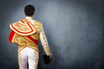 Torero dress, fighting bull