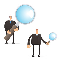 set of funny cartoon businessman