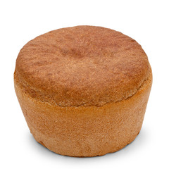 black russian bread round isolated