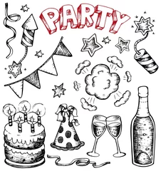 Cercles muraux Pour enfants Party drawings collection 1