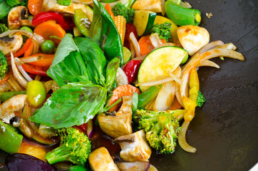Stir-fried vegetables