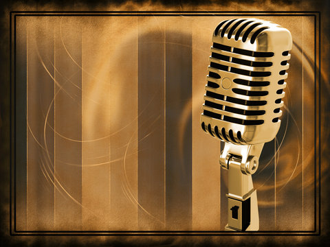 Microphone on background