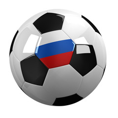 Russia Soccer Ball - with clipping path