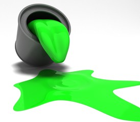 разлитая масляная краска