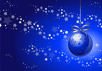Christmas background in blue