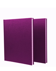 Two purple notepads isolated