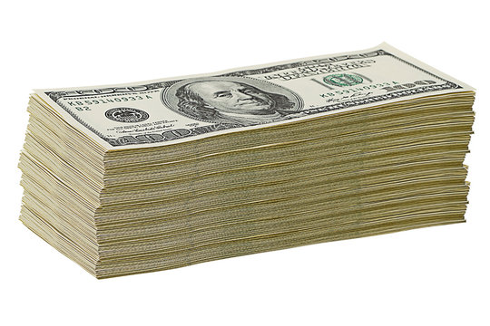 Stack of $100 dollar bills