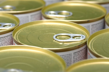 Tins of food