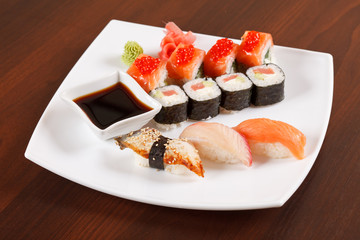 sushi on the plate