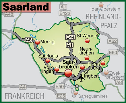 Bundesland Saarland und Umgebung