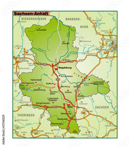 "Sachsen-Anhalt_Umgebung_bunt" Stockfotos und lizenzfreie Vektoren auf