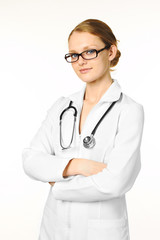 Fototapeta premium Beautiful young female doctor