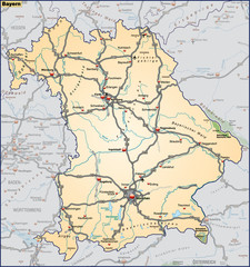 Bundesland Bayern und Umgebung