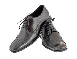 The black men's shoes