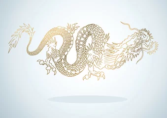 Tuinposter Golden Dragon © Serazetdinov