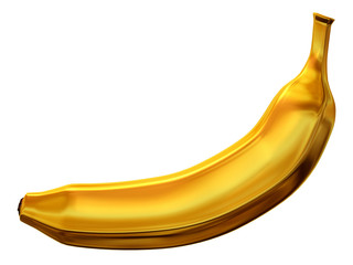 goldene Banane - obrazy, fototapety, plakaty