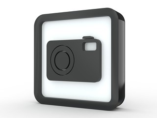 Button Fotokamera schwarz