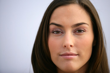 Closeup of an attractive woman's face