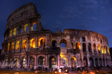 Fototapeta na wymiar Colosseum by night, Rome