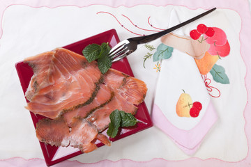 Salmón marinado