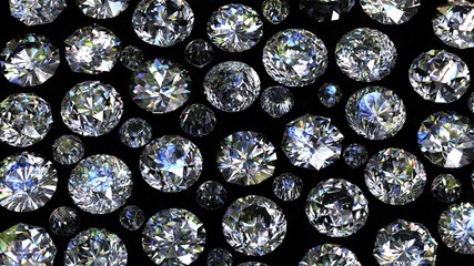Set of round diamond isolated. Gemstone