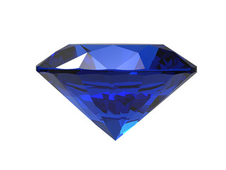 Blue sapphire gemstone isolated