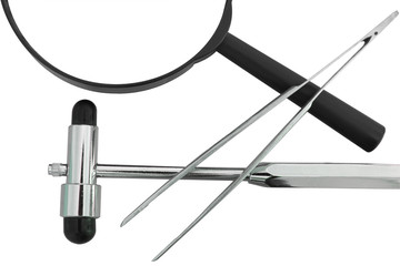 symbol of study in medicine. isolated photo. with clipping patch