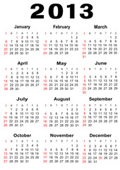 calendar 2013,vector file