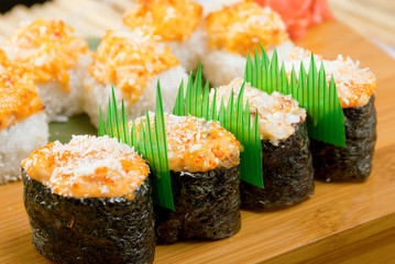 set of japanese sushi