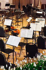 Fototapeta premium Musical instruments and sheet music