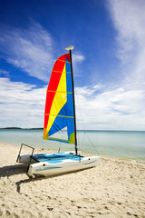 Sailboat on the beach