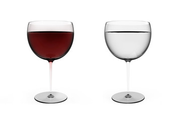 Red wine glass
