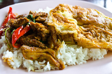 Fried basil leave