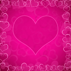 pink valentine's background with hearts