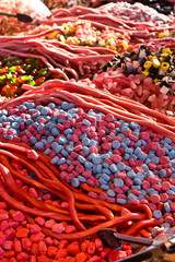 selection of sweets at a shop.
