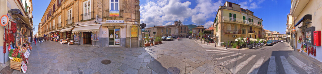 Tropea, centro storico a 360° - obrazy, fototapety, plakaty