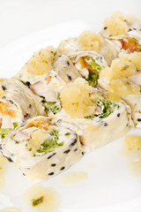 sweet rolls with banana sorbet