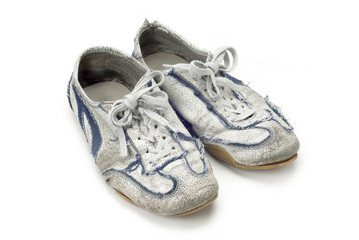 Old worn trainers