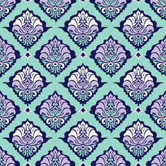 Classic oriental damask ornament floral seamless wallpaper