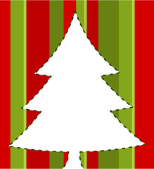 Christmas striped card